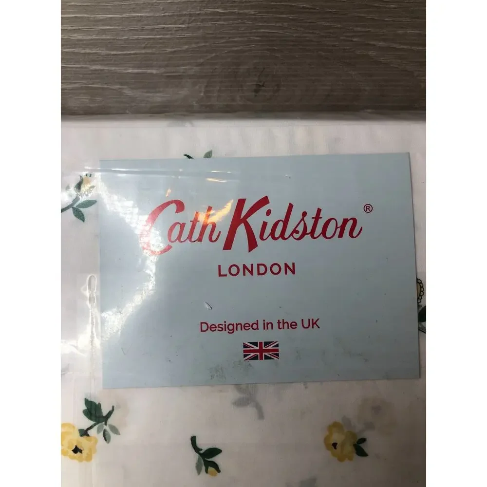 Cath Kidston London LACE DITSY LEMON FULL 4 Piece 100% Cotton Sheet Set NEW